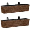 Image de vidaXL Pots de fleurs 2 pcs jacinthe d'eau marron 45581