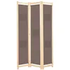 Image de vidaXL Kamerscherm met 3 panelen 120x170x4 cm stof bruin248179