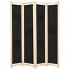 Image de vidaXL Kamerscherm met 4 panelen 160x170x4 cm stof zwart248184