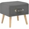 Image de Table de chevet Gris foncé 40x35x40 cm Tissu