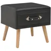 Image de Table de chevet Noir 40x35x40 cm Similicuir
