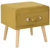 Image de Table de chevet Moutarde 40x35x40 cm Velours