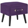 Image de Table de chevet Violet foncé 40x35x40 cm Velours
