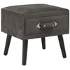 Image de Table de chevet Gris 40x35x40 cm Velours