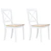 Image de Lot de 2 chaise vidaxl H. 90 cm non pliable interieur en bois massif