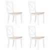 Image de Lot de 4 chaise vidaxl interieur non pliable H. 90 cm en bois massif