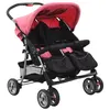 Image de vidaXL Poussette à Deux Places Bébé Enfant Voiture Poussette Siège Poussette contre UV de 6 à 36 Mois Maximal de 15 kg 10155