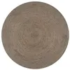 Image de Tapis fait à la main Jute Rond 90 cm Gris