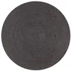 Image de Tapis fait à la main Jute Rond 90 cm Gris foncé