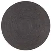 Image de vidaXL Tapis Fait à la Main Jute Rond Moquette Carpette Plancher Coussin de Sol Salon Chambre à Coucher Intérieur Salle de Séjour Maison 150 cm Gris Foncé 133667