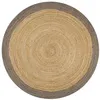 Image de vidaXL Vloerkleed handgemaakt met grijze rand 120 cm jute133675