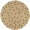 Image de vidaXL Vloerkleed handgemaakt met print polkadot 120 cm jute133687