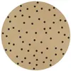 Image de vidaXL Vloerkleed handgemaakt met print polkadot 150 cm jute133688