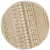 Image de vidaXL Vloerkleed handgemaakt met witte print 90 cm jute133692