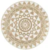 Image de vidaXL Vloerkleed handgemaakt met witte print 120 cm jute133696