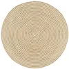 Image de vidaXL Vloerkleed handgemaakt met spiraal ontwerp 120 cm jute wit133717