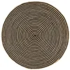 Image de vidaXL Vloerkleed handgemaakt met spiraal ontwerp 90 cm jute zwart133719