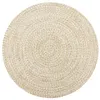 Image de Tapis fait à la main Jute Blanc et naturel 90 cm