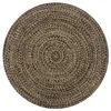 Image de vidaXL Tapis Fait à la Main Jute Moquette Carpette Plancher Coussin de Sol Salon Chambre à Coucher Intérieur Salle de Séjour Maison Noir et Naturel 90 cm