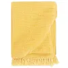 Image de Couverture en coton 220 x 250 cm Jaune moutarde