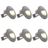 Image de vidaXL Appliques murales LED d'extérieur 6 pcs 5 W Argenté Rond