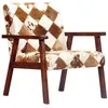 Image de vidaXL Fauteuil Chaise de Chambre à Coucher Siège de Salon Meuble Mobilier de Salon Maison Intérieur Salle de Séjour Cuir Véritable de Chèvre 247644