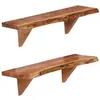 Image de vidaXL Wandschappen 2 st 60x20x18 cm massief acaciahout247927