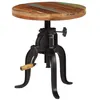 Image de Table d appoint 45x (45 62) cm Bois de récupération et fonte