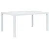 Image de Table de jardin Blanc 150x90x72 cm Plastique Aspect de rotin