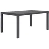 Image de Table de jardin Marron 150x90x72 cm Plastique Aspect de rotin