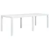 Image de Table de jardin Blanc 220x90x72 cm Plastique Aspect de rotin