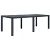 Image de Table de jardin Anthracite 220x90x72 cm Plastique Aspect rotin