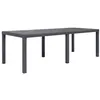 Image de Table de jardin Marron 220x90x72 cm Plastique Aspect de rotin
