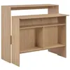 Image de vidaXL Bartafel met 2 tafelbladen 130x40x120 cm eikenkleurig280219