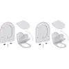 Image de vidaXL Toiletbrillen met soft-close deksels 2 st kunststof wit275930