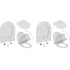 Image de Vidaxl Sièges de Toilette à Charnière à Freinage Lent, 2 Pièces, Plastique, Blanc