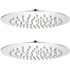 Image de vidaXL Pomme de douche plongeante 2 pcs Acier inoxydable Ø 20 cm