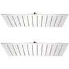 Image de vidaXL Pomme de douche plongeante 2 pcs Acier inoxydable 20x30 cm