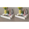 Image de vidaXL Wandplanken zwevend met lades 2 st 48 cm wit276001