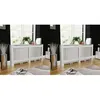 Image de vidaXL Cache-radiateurs 2 pcs Blanc MDF 172 cm