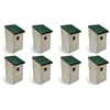 Image de Vidaxl Maisons Pour Oiseaux, 8 Pcs, En Bois, 12 X 12 X 22 Cm