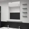 Image de vidaXL Miroir mural avec 5 étagères Argenté 80 x 60 cm