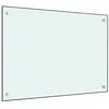 Image de vidaXL Spatscherm keuken 70x50 cm gehard glas wit249452