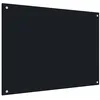 Image de vidaXL Spatscherm keuken 80x60 cm gehard glas zwart249486