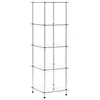 Image de Étagère 5 niveaux Transparent 40x40x130 cm Verre trempé