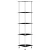 Image de vidaXL Étagère 5 niveaux Noir 30x30x130 cm Verre trempé249521