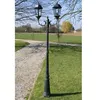 Image de vidaXL Lampe de Jardin Vert Foncé et Noir Aluminium et Verre 2 Bras Lampadaire 40244