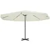 Image de vidaXL Parasol de Jardin Aluminium Blanc 500 cm Pare Soleil Terrasse Plage 40301