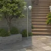 Image de Lampadaire de jardin - VIDAXL - 2 lampes - LED - Acier inoxydable et verre - Blanc