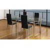 Image de vidaXL Chaise de salle à manger 4 pcs Cuir artificiel Noir